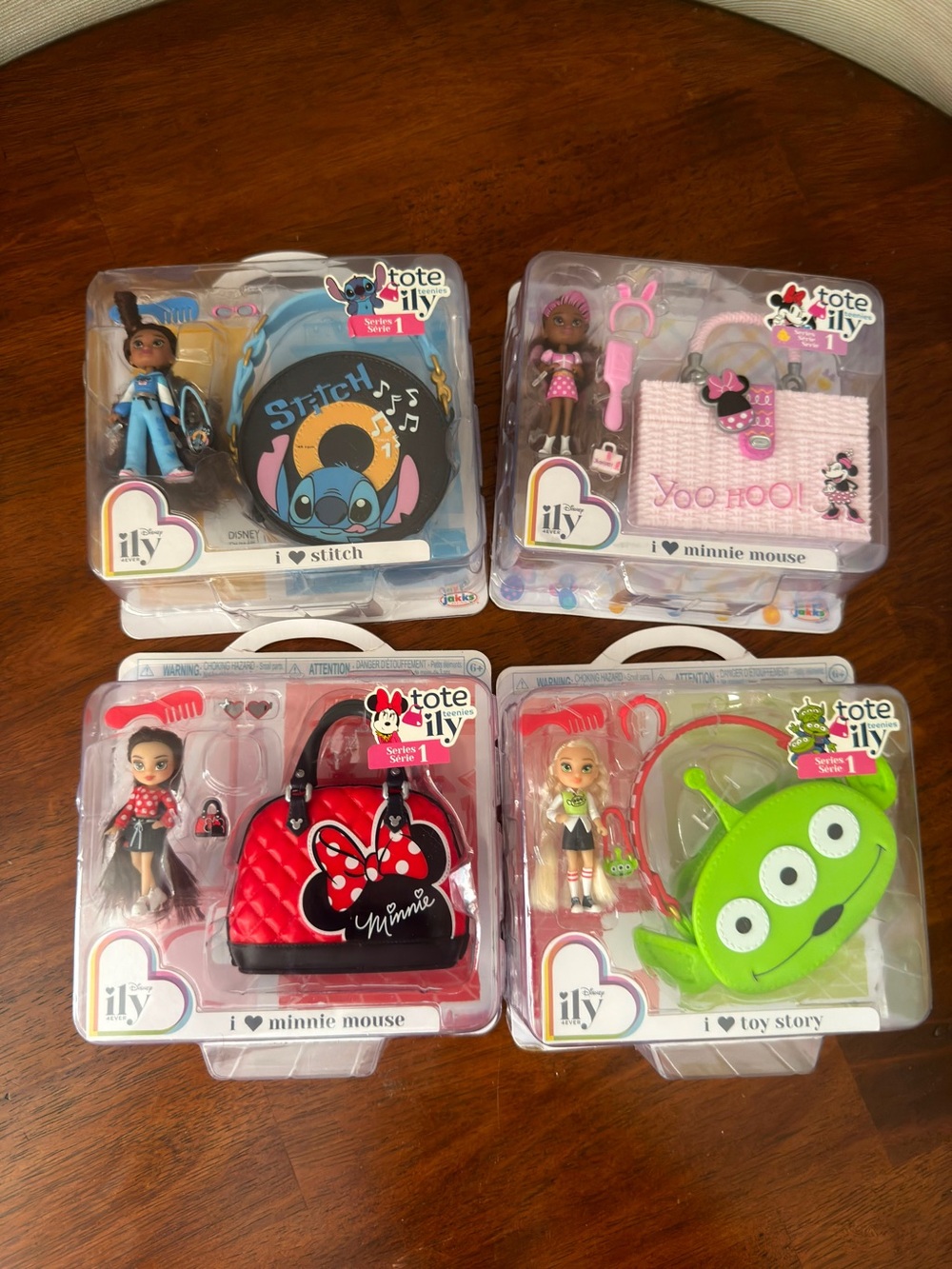 NEW Disney ily 4EVER Tote-ily Teenies Doll Purse Lot of 4